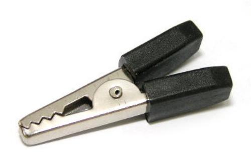 Alligator Clip with Molded Handle Small Black